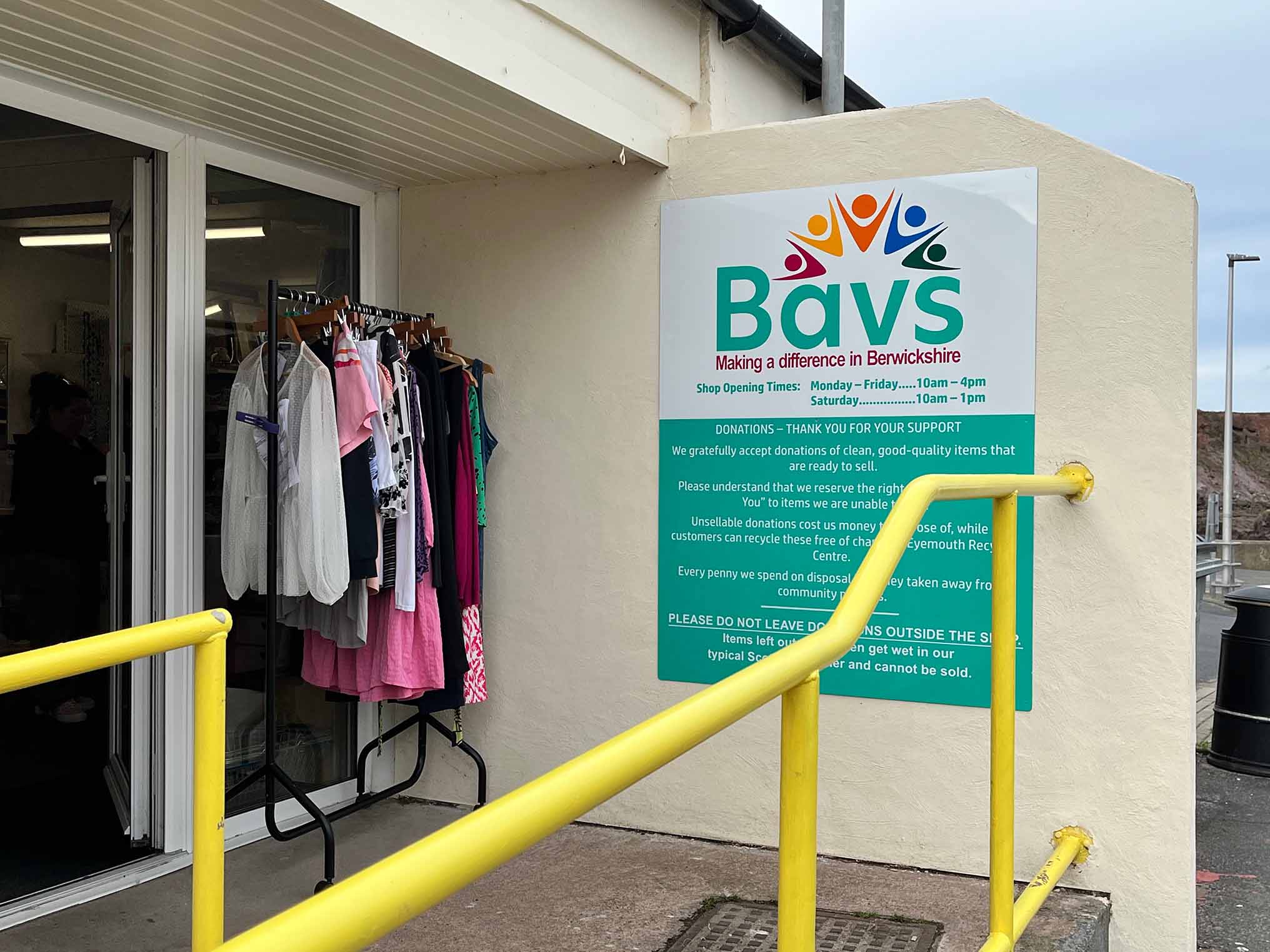Bavs Charity Shop Eyemouth — frontage